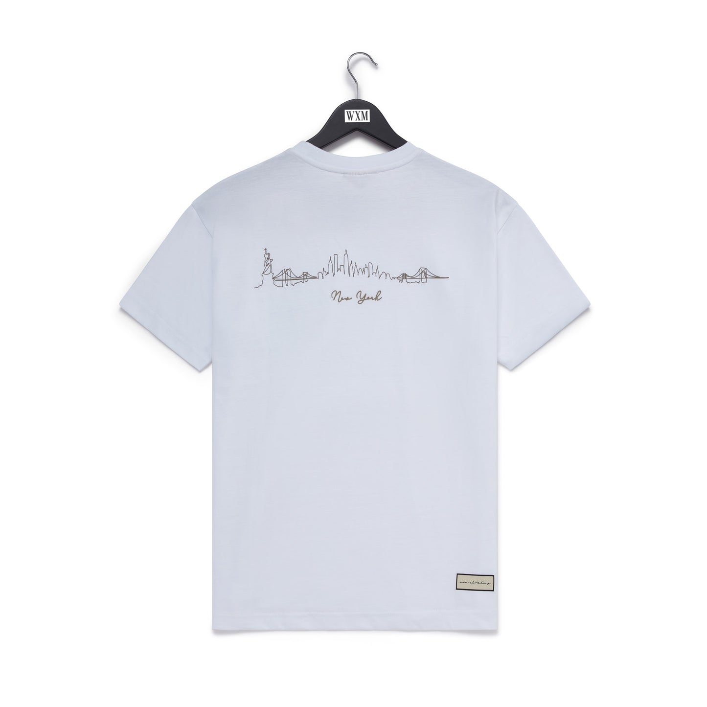 WXM NYC White & Slate Grey Relax Fit T-Shirt