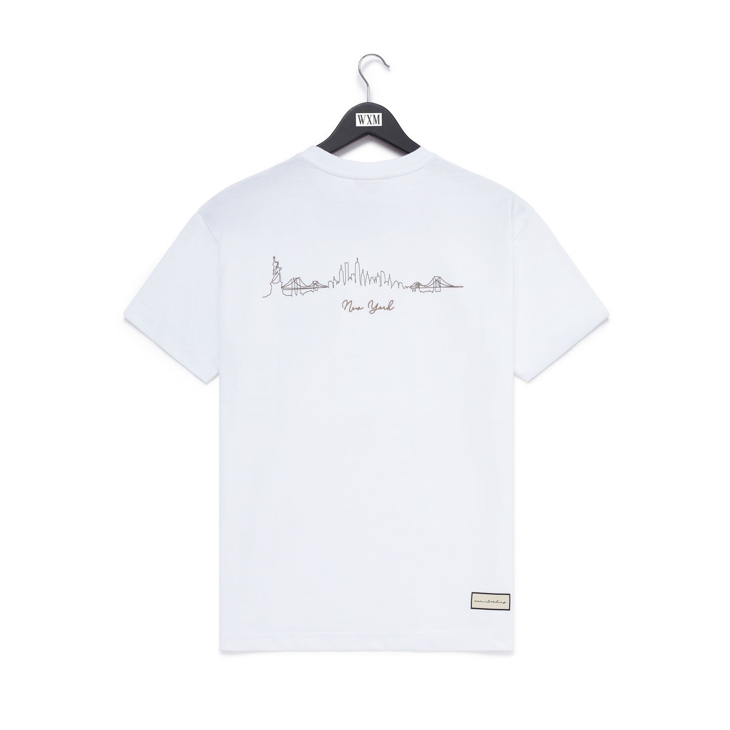 WXM NYC White & Slate Grey Relax Fit T-Shirt