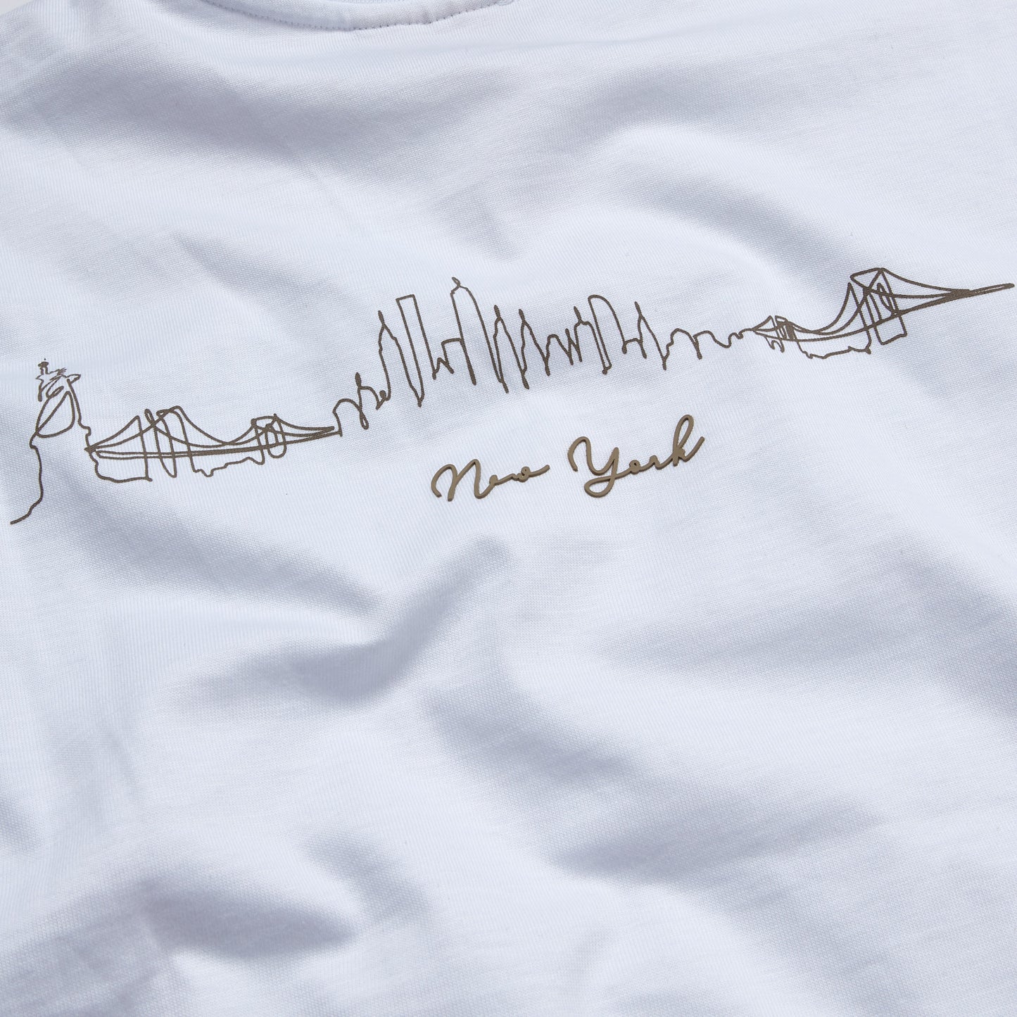 WXM NYC White & Slate Grey Relax Fit T-Shirt