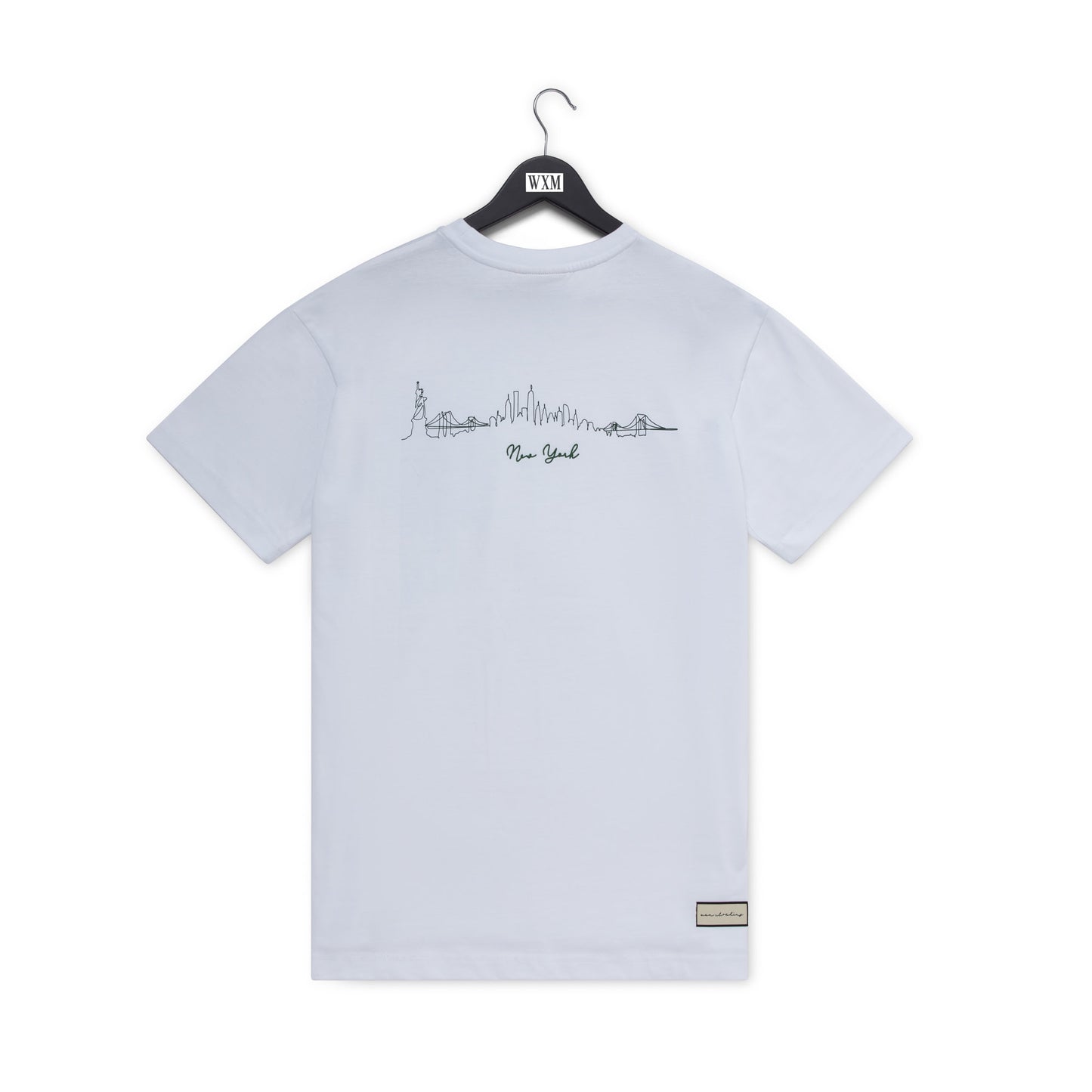 WXM NYC White & Bottle Green Relax Fit T-Shirt