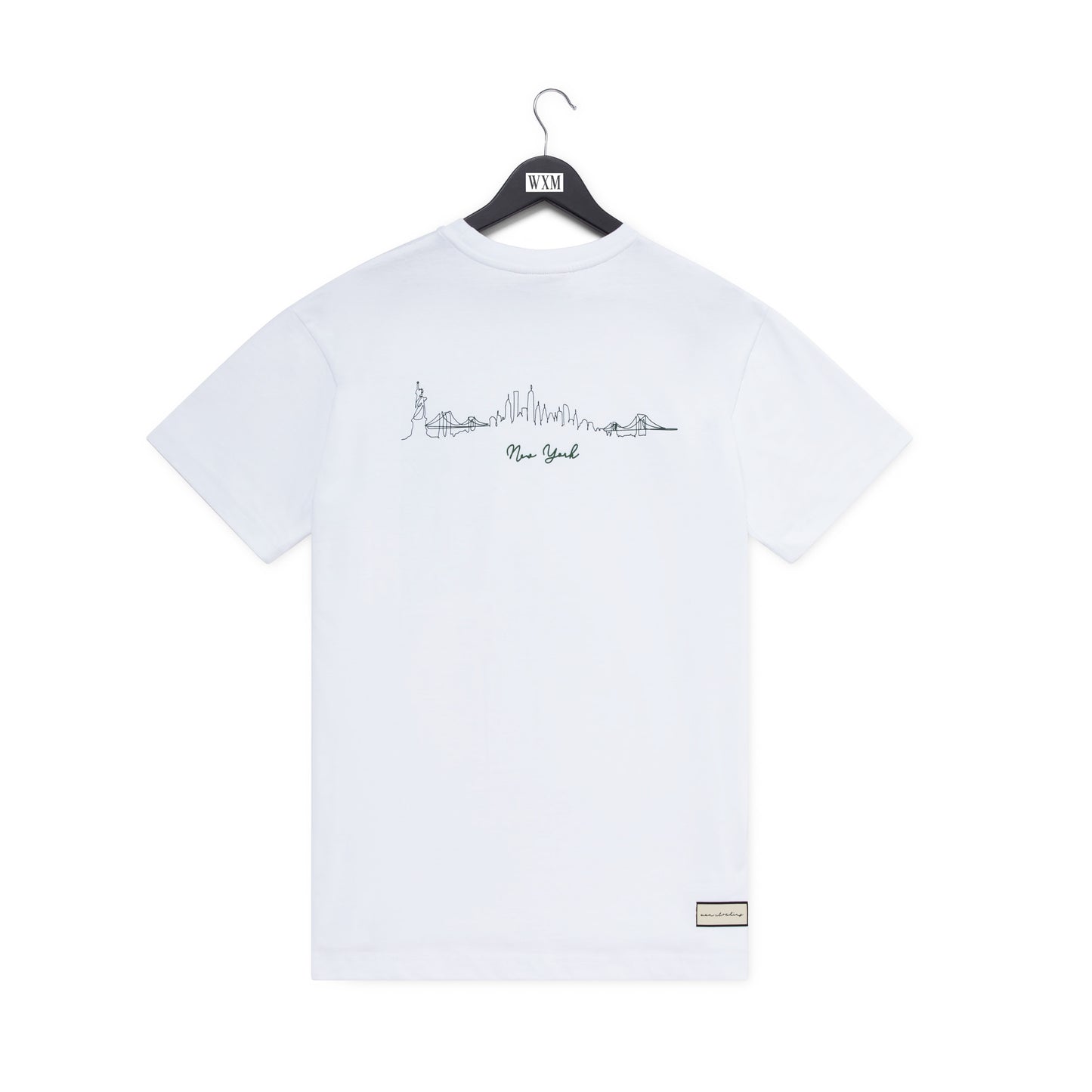 WXM NYC White & Bottle Green Relax Fit T-Shirt