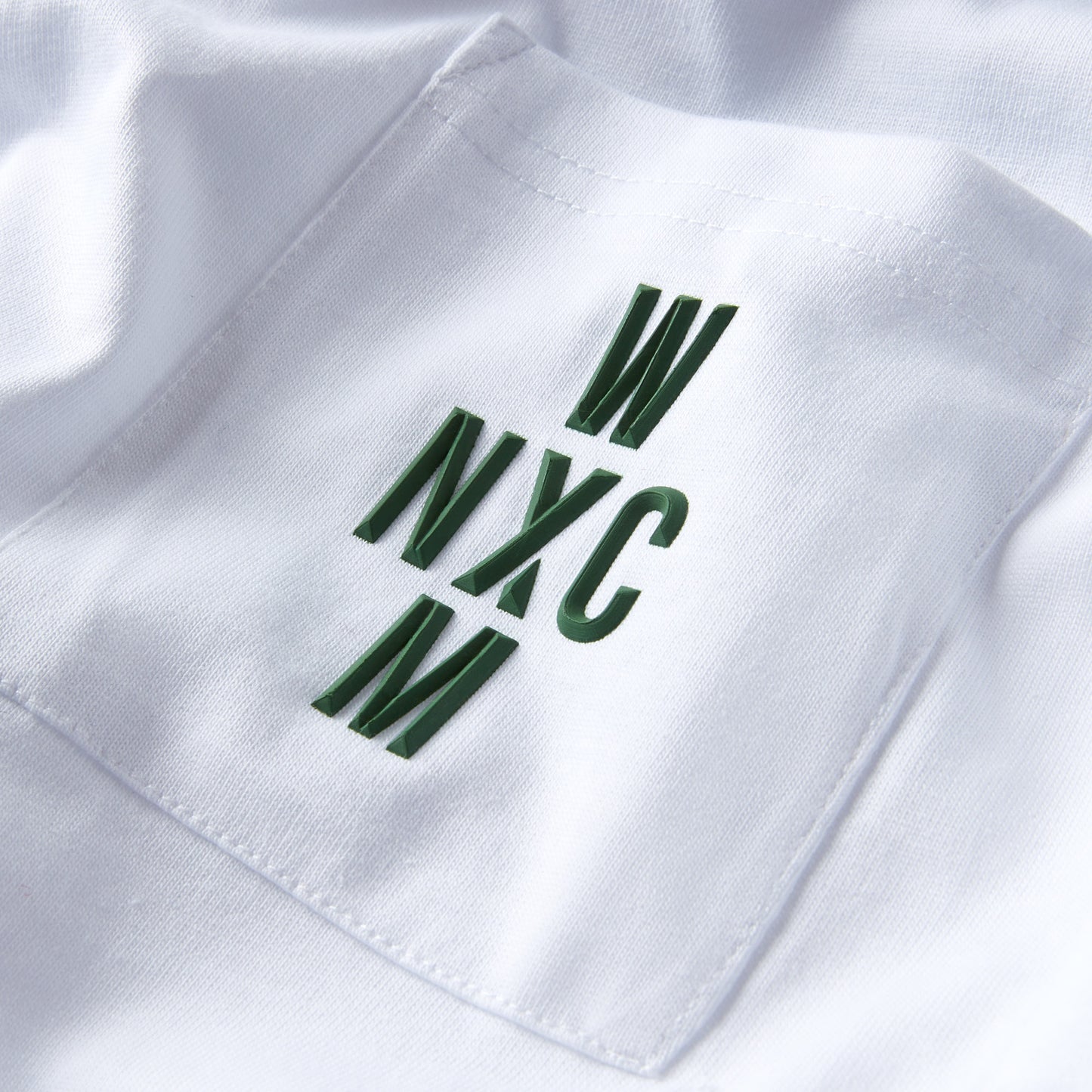 WXM NYC White & Bottle Green Relax Fit T-Shirt