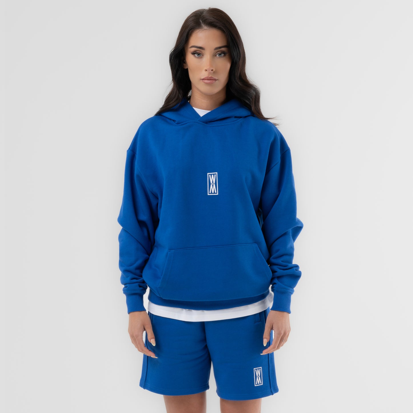 WXM Trypan Blue Oversize Hoodie & Shorts Set