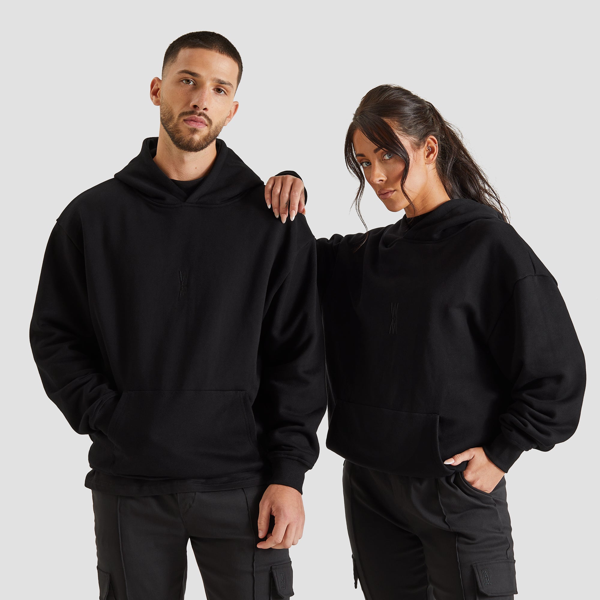 Plain black 2024 oversized hoodie