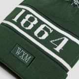 WXM Stripe Bobble Hat - Bottle Green