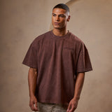 WXM Coffee Acid Wash Oversize T-Shirt