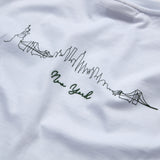 WXM NYC White & Bottle Green Relax Fit T-Shirt