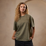 WXM Olive Acid Wash Oversize T-Shirt